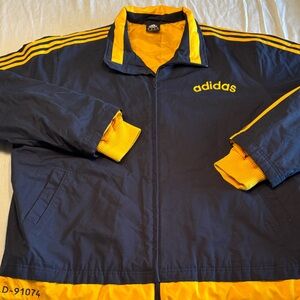 VTG Adidas Men's Dark Blue and Gold 2XL Jacket , $58